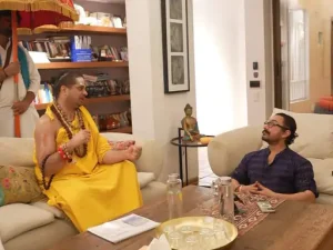jagadguru satishacharya ji with amir khan