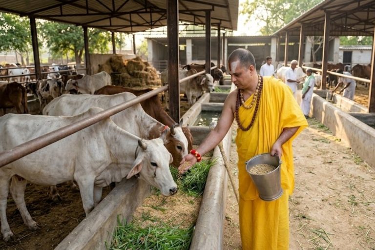 Why Every Devotee Should Consider Gaushala Donation – Guidance by Jagadguru Satish Acharya Ji